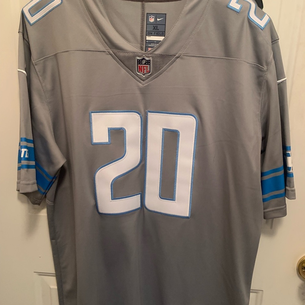NFL Gray Jersey by Nike Detroit Lions Barry Sanders